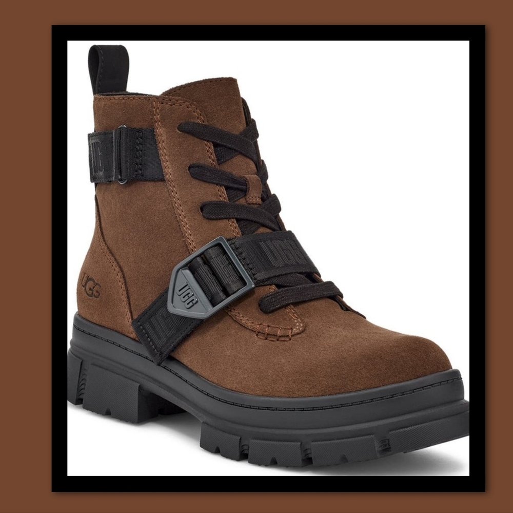 UGG Brown Lace Up Boots